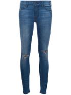 Mother Ripped Skinny Jeans, Women's, Size: 28, Blue, Cotton