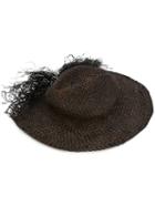 Isabel Benenato - Woven Hat - Women - Straw - S, Women's, Black, Straw