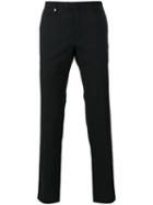 Corneliani Tailored Trousers, Men's, Size: 52, Black, Virgin Wool