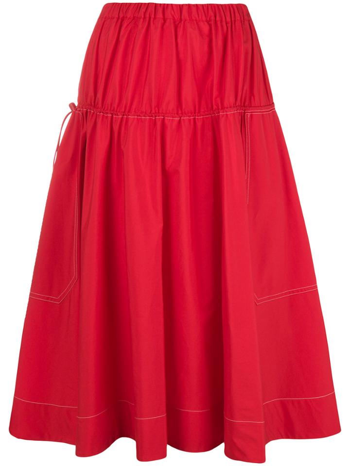 Marni Toggle Full Skirt - Red