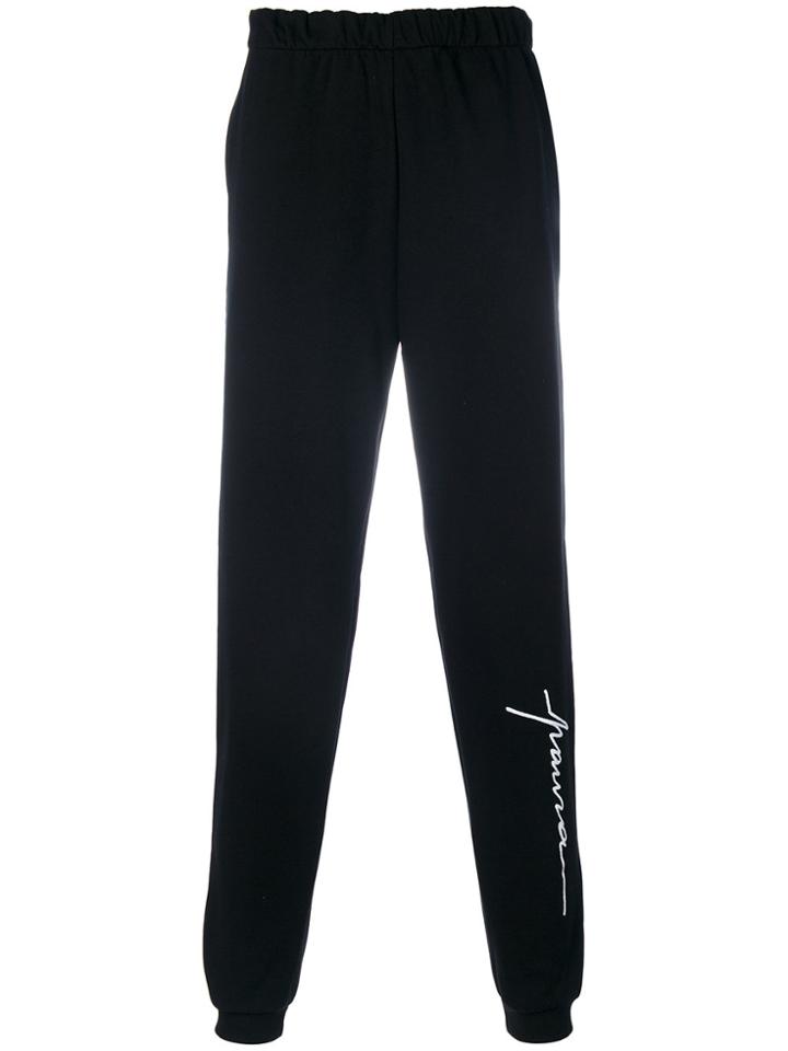 Paura Logo Motif Track Pants - Black