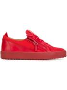Giuseppe Zanotti Design Frankie Low-top Sneakers, Men's, Size: 40.5, Red, Leather/rubber/nylon