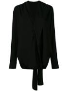 Yohji Yamamoto Tie Blouse - Black
