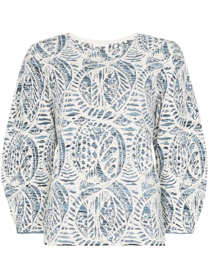 Chloé Ceramic Jacquard Sweatshirt - Blue