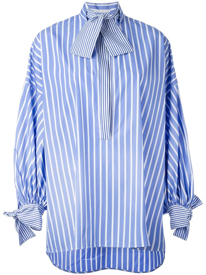 Ermanno Scervino Striped Blouse, Women's, Size: 36, Blue, Cotton