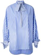 Ermanno Scervino Striped Blouse, Women's, Size: 36, Blue, Cotton