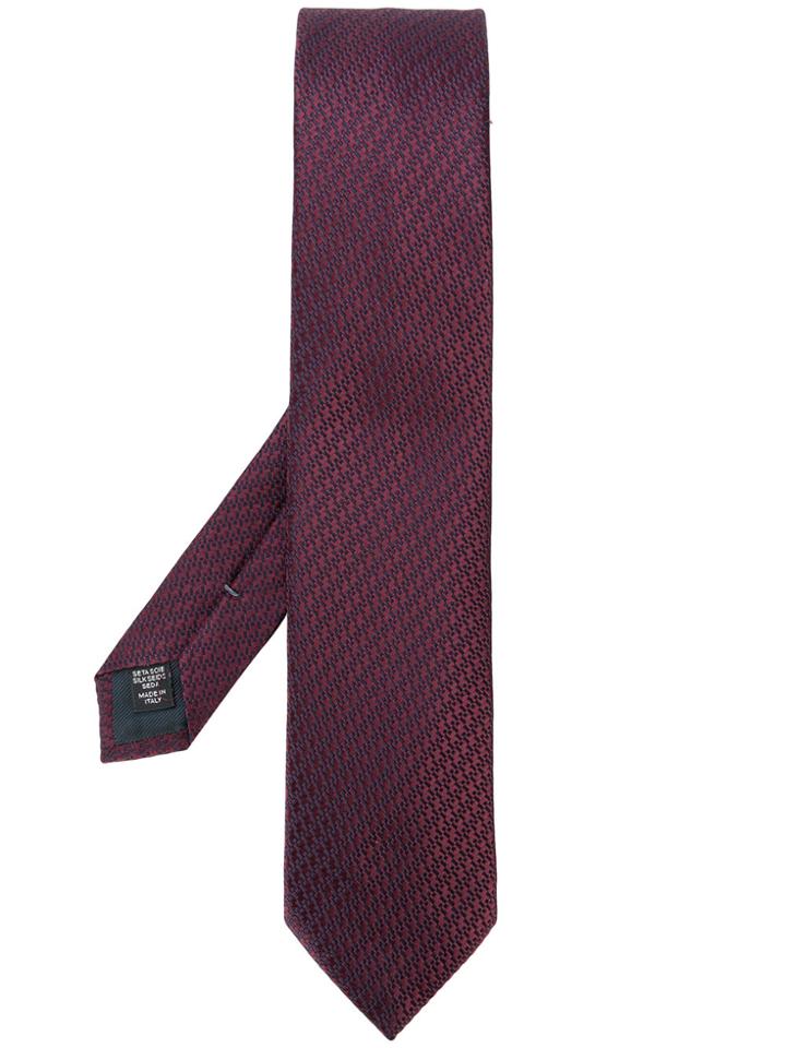 Ermenegildo Zegna Herringbone Tie - Pink & Purple