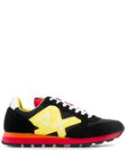 Sun 68 Panelled Runner Sneakers - Black