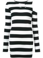 Amiri Distressed Striped Dress - Black