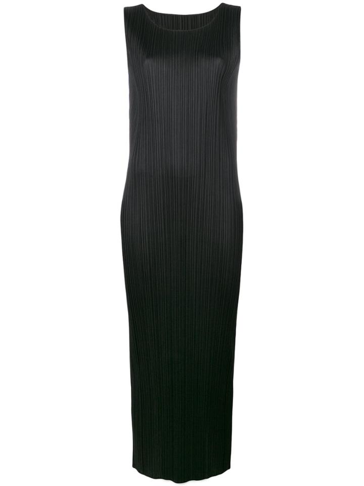 Pleats Please By Issey Miyake Fitted Dress - Black