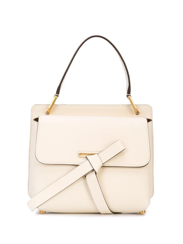 Oscar De La Renta Caveat Shoulder Bag - White