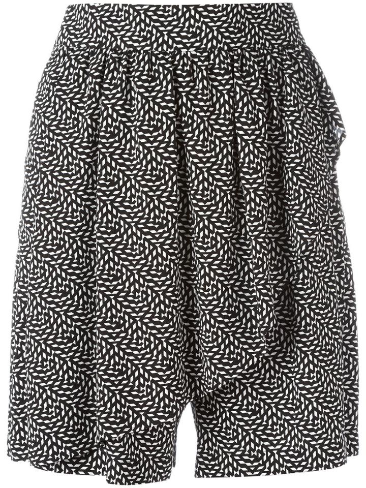 Steffen Schraut Geometric Print Shorts, Women's, Size: 36, Black, Viscose