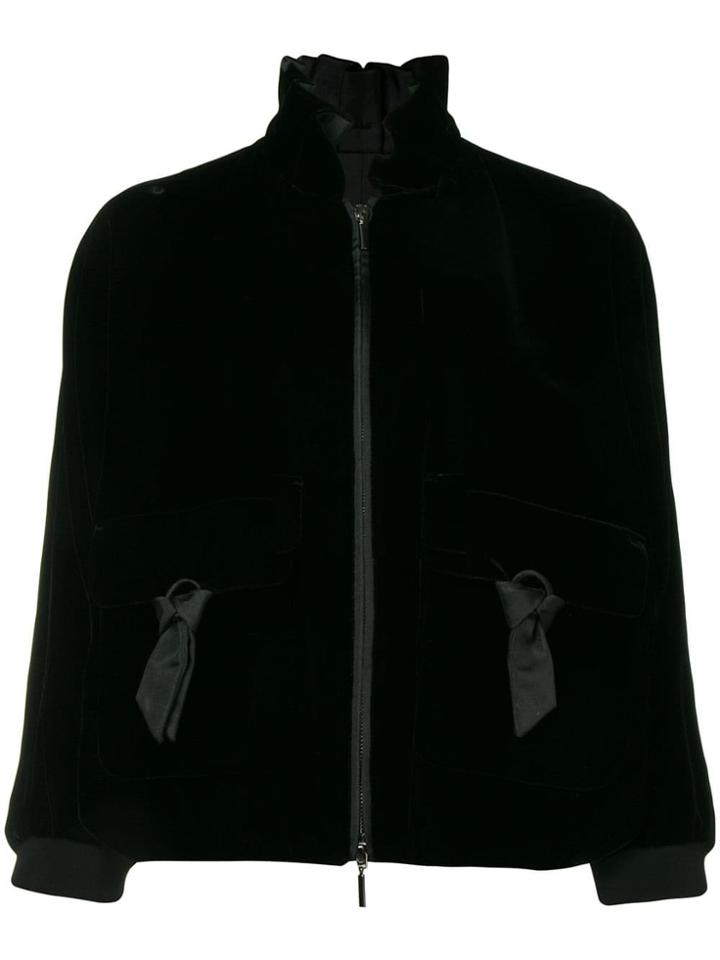 Emporio Armani Ribbon Detail Jacket - Black