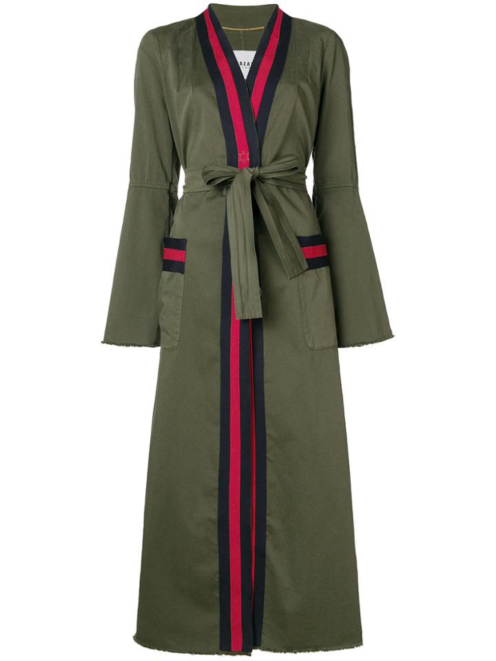 Bazar Deluxe Long Military Coat - Green