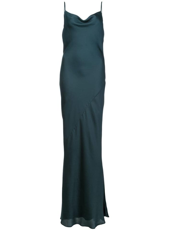 Shona Joy Spaghetti Strap Evening Dress - Green