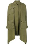 Valentino - Long Caban Parka Coat - Women - Cotton/linen/flax - 40, Green, Cotton/linen/flax