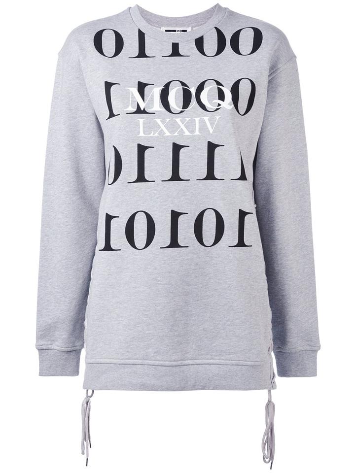 Binary Sweatshirt - Women - Cotton - M, Grey, Cotton, Mcq Alexander Mcqueen