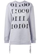 Binary Sweatshirt - Women - Cotton - M, Grey, Cotton, Mcq Alexander Mcqueen