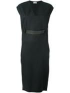Brunello Cucinelli Belted V-neck Dress
