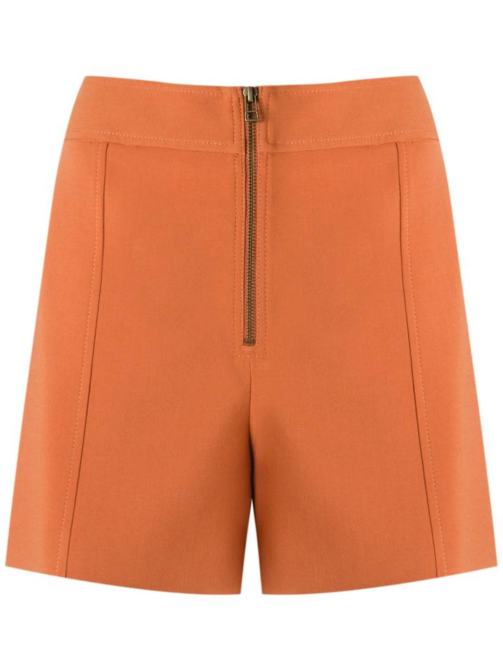 Talie Nk Panelled Shorts, Women's, Size: 36, Yellow/orange, Polyester/spandex/elastane/viscose