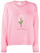 Giada Benincasa Embroidered Flower Jumper - Pink