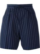 Ports 1961 Striped Shorts, Men's, Size: 50, Blue, Cotton