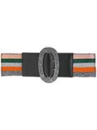 Missoni Striped Belt, Women's, Size: Small, Viscose/calf Leather/polyester/brass