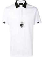 Philipp Plein Skull Embroidered Polo Shirt - White