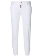 Dsquared2 Garment Dyed Cool Girl Cropped Jeans - White