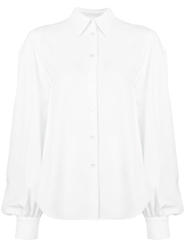 Sara Battaglia Fitted Cuffs Shirt - White