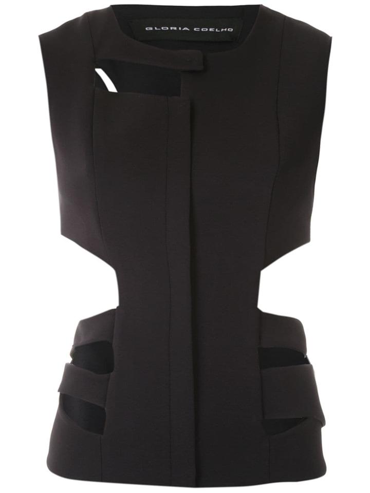 Gloria Coelho Cut Out Vets - Black