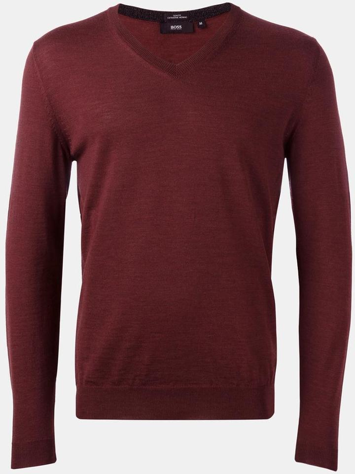 Boss Hugo Boss 'melba' Pullover, Men's, Size: Xxl, Pink/purple, Virgin Wool