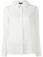 A.p.c. Frill Collar Shirt, Women's, Size: 34, White, Silk