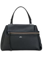 Hogan - Horizontal Zip Tote - Women - Calf Leather - One Size, Black, Calf Leather