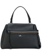 Hogan - Horizontal Zip Tote - Women - Calf Leather - One Size, Black, Calf Leather