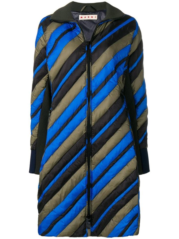 Marni Padded Midi Coat - Blue