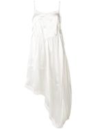 Mm6 Maison Margiela Asymmetric Draped Dress - White