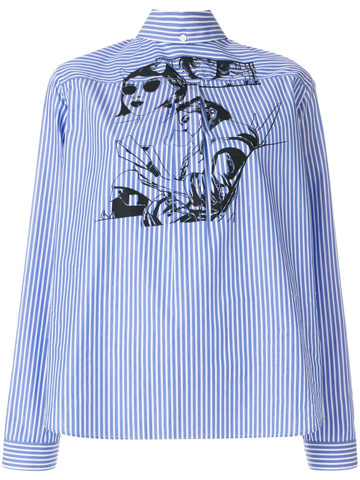 Prada Reversed Print Shirt - Blue