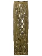 Ma+ - Mesh Scarf - Women - Leather - One Size, Green, Leather