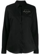 Love Moschino Crystal Embellished Logo Shirt - Black