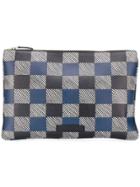 Marni Check And Stripe Clutch - Black