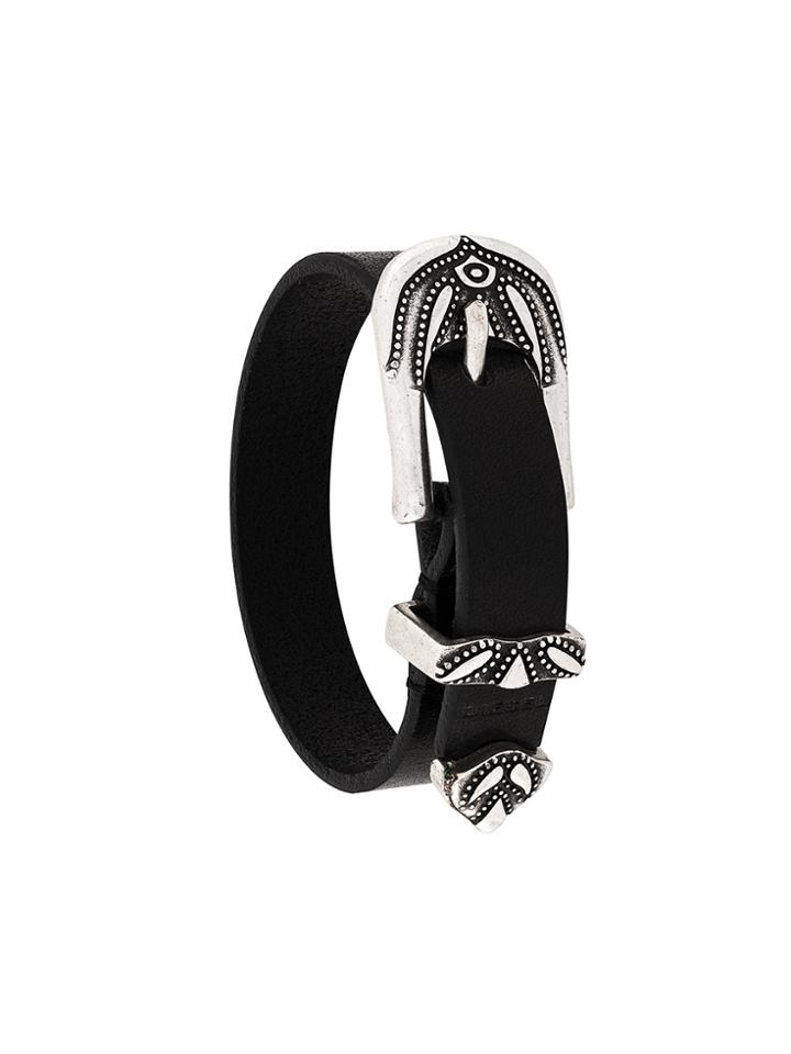 Diesel Buckle Embellished Bracelet - Black