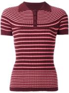 Jean Paul Gaultier Vintage 'matalot' Polo Shirt, Women's, Size: 40, Red