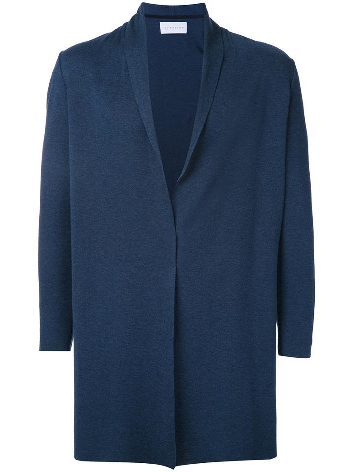 Estnation - Shawl Lapel Cardigan - Men - Cupro/cotton - M, Blue, Cupro/cotton