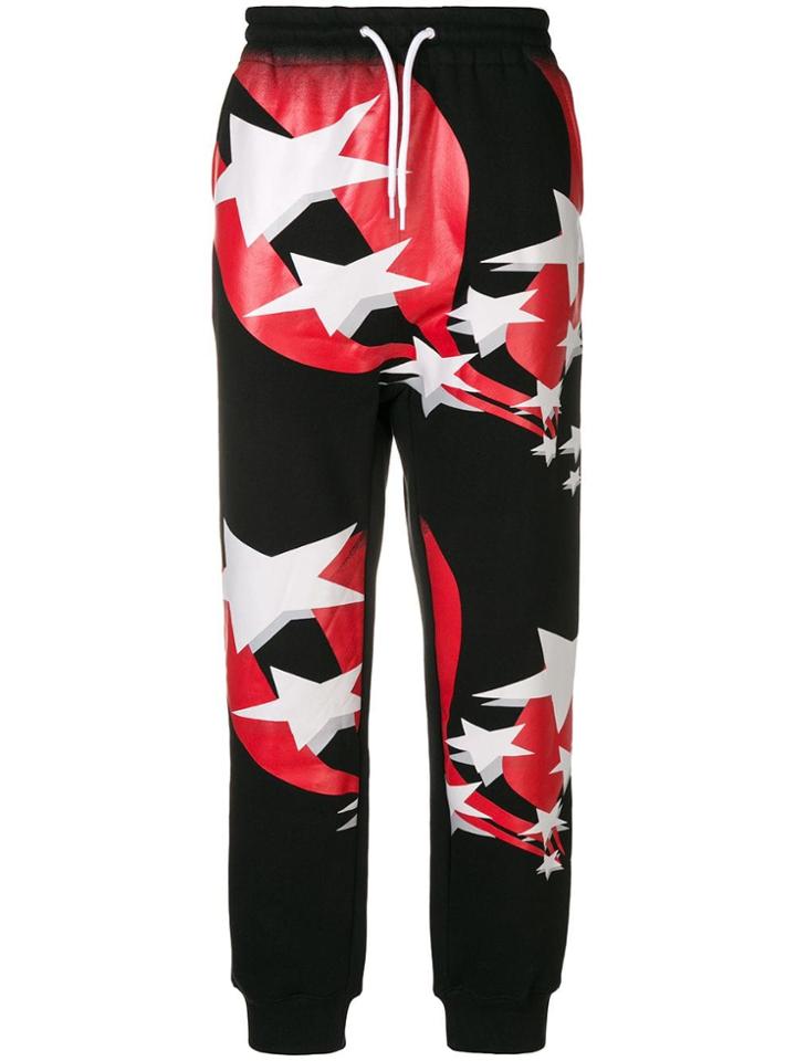 Alexander Wang Flag Print Track Pants - Black