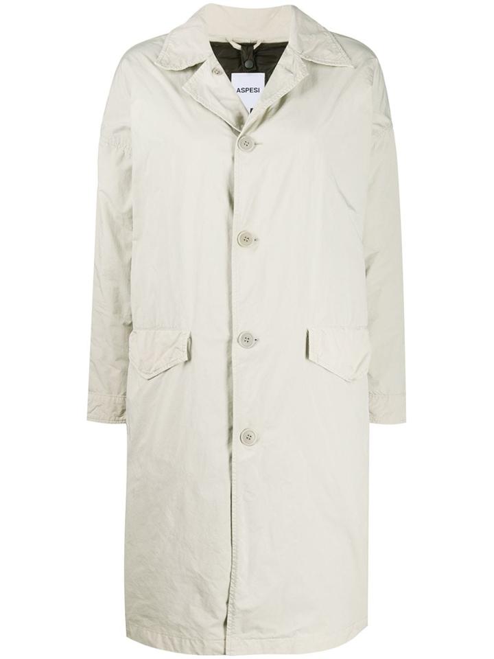 Aspesi Lightweight Single-breasted Coat - Neutrals