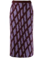 Christian Wijnants Triangular Patterned Skirt - Purple