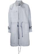 Sacai - Hickory Stripe Coat - Men - Polyester - 2, White, Polyester
