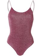 Oseree Metallic Thread Swimsuit - Pink