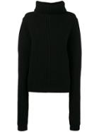 Haider Ackermann Oversized Turtleneck Chunky Ribbed Sweater - Black